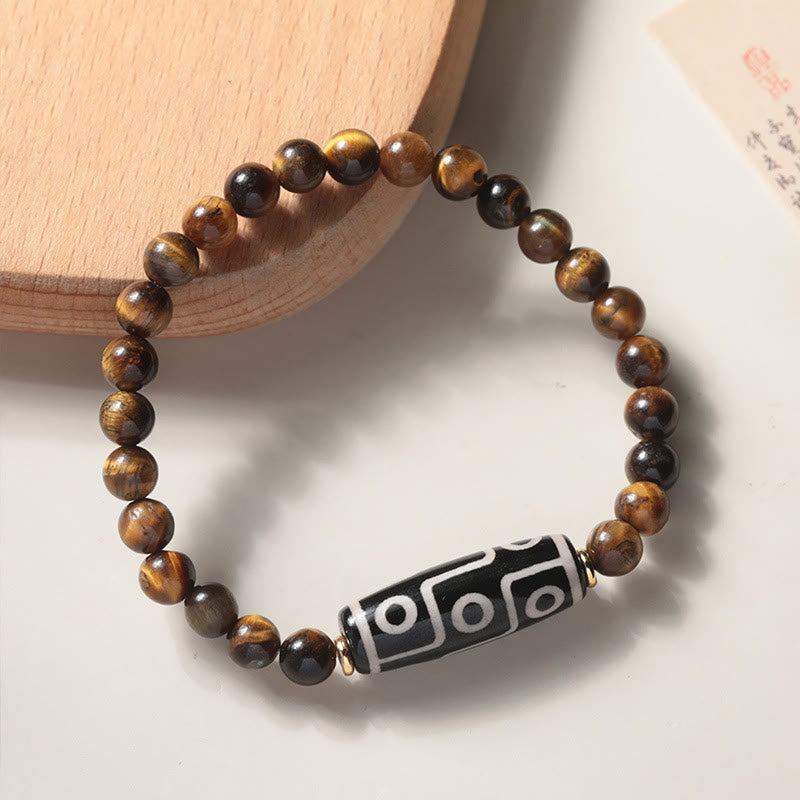 Tibetan Nine-Eye Dzi Bead Energy Bracelet