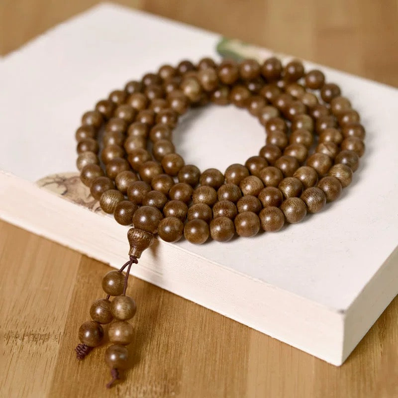 Kalimantan Agarwood 108-Bead Mala Bracelet / Necklace