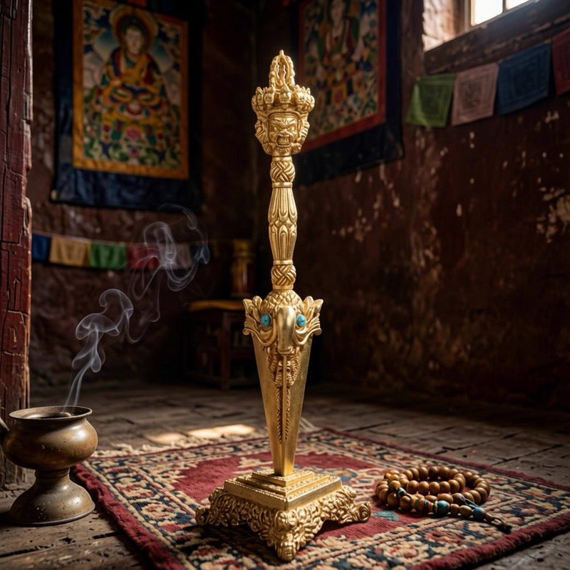 Handcrafted Brass Phurba Vajra Dagger