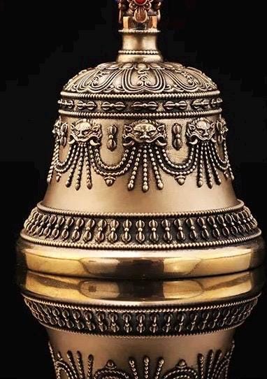Handcrafted Brass Tibetan Bell & Dorje Set