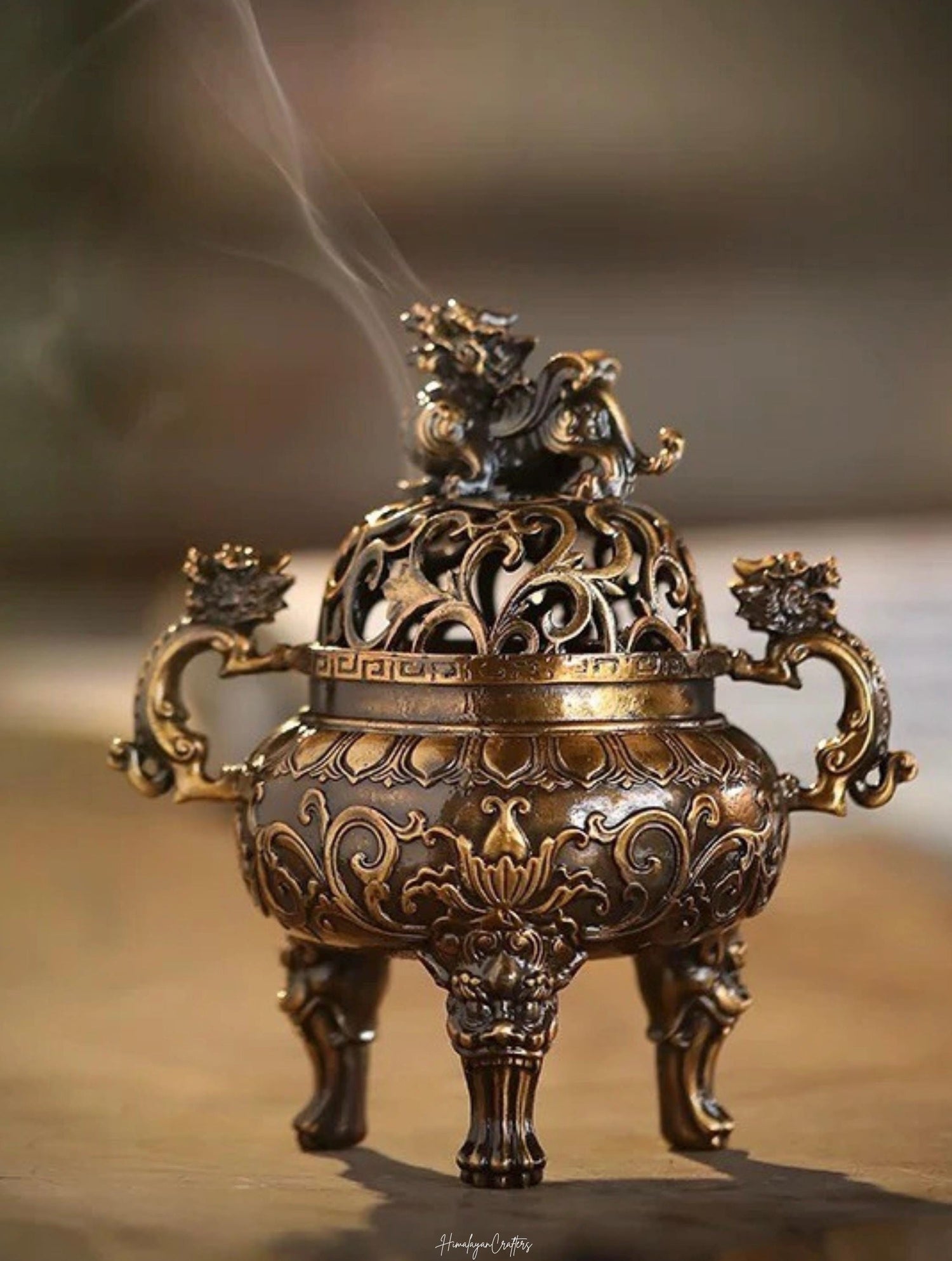 Brass Suanni Lion Incense Burner