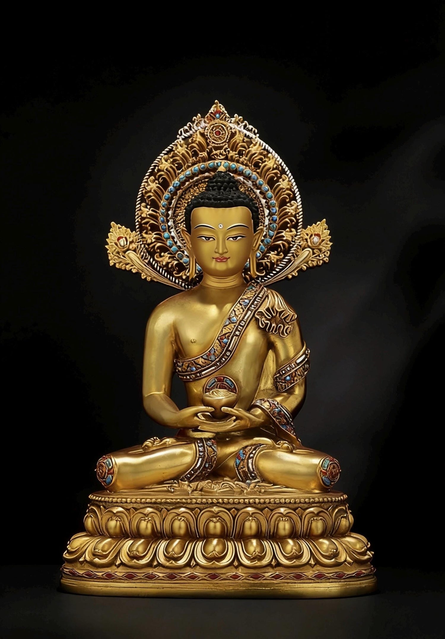 Gilt Copper Amitabha Buddha Statue